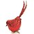 Pássaros - Glitter Vermelho - JG com 6 un - Imagem 1