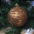 Bola de Natal com Listras e Glitter Ouro 8cm - 6 Un - Imagem 4