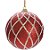 Bolas com Listras e Glitter Vermelho e Branca 12 cm (Bolas) - 2 Peças - Imagem 2