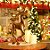 Rena de Natal Porta 3 Velas em Metal Ouro 45cm - Imagem 2