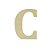 Letra em MDF Cru 12cm - C - Imagem 1