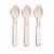 Talheres Decorativos Madeira Colher Branco com - 8 Un - Imagem 1
