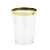 Copo Transparente com Borda Dourada 300ml - 06 Un - Imagem 1