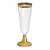 Taça Champagne 150ml Borda Dourada - 04 Un - Imagem 1