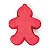 Kitchenware - Forma de Silicone Ginger Vermelho - 3 un - Imagem 1