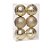 Bola de Natal com Arabesco Ouro 8cm - 6 Un - Imagem 1