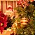 Bola de Natal com Listras e Glitter Vermelho e Ouro 8cm - 6 Un - Imagem 2