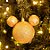 Natal Disney - Bola Lisa e Glitter Ouro 8cm - 4 Un - Imagem 4