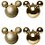Natal Disney - Bola Lisa e Glitter Ouro 8cm - 4 Un - Imagem 2