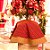Saia Xadrez Vermelho e Marfim 100 cm - Imagem 3