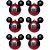 Natal Disney - Bola Roupa Mickey Vermelho 6cm - 6 Un - Imagem 1