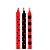Vela Palito Vermelho e Preto - 12 Un - Imagem 1