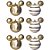 Natal Disney - Bola Mickey e Listras Verde / Branco 6cm - 6 Un - Imagem 4