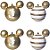 Natal Disney - Bola Michey e Listras Ouro e Branco 8cm - 4 Un - Imagem 5