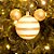 Natal Disney - Bola Michey e Listras Ouro e Branco 8cm - 4 Un - Imagem 4