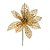 Poinsettia com Glitter Ouro (Flores Cabo Curto) - 1 Un - Imagem 1