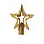 Estrela Vazada Ouro 20cm (Ponteiras para Árvores) - Imagem 1