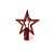Estrela Vazada Vermelho 20cm - Imagem 1