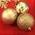 Bola de Natal Arabesco Brilho / Mate / Glitter Ouro 8cm - 6 Un - Imagem 3