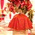 Saia com Folhas Ouro e Vermelho 100cm - Imagem 2