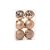 Bola de Natal com Glitter Texturizada Ondas Rosê Gold 8cm (Bolas) - 6 Peças - Imagem 1