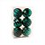 Bola de Natal com Gomos Fosca e Brilho Verde 10cm (Bolas) - 6 Peças - Imagem 1