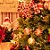 Bola de Natal com Losango Listra e Gomo Vermelho e Ouro 8cm - 6 Un - Imagem 2
