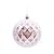Bola de Natal Diamante Branco e Prata 8cm (Bolas) - 6 Peças - Imagem 1