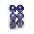 Bola de Natal Fosca Texturizada e Vazada Azul Claro 8cm - 6 Un - Imagem 1
