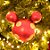Natal Disney - Bola Listras e Poá com Glitter Vermelho e Ouro 10cm - 2 Un - Imagem 7