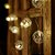 Pisca Pisca com 10 Leds Bola Rattan Branco Quente 1,30m 2 Pilha AA - Imagem 3