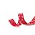 Fita de Natal Floco de Neve Vermelho e Branco 3,8cm - 1 Un - Imagem 1