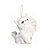Natal Pet - Gato Decorativo Pelúcia Sentado Branco - Imagem 1