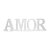 Letras Decorativas Amor Branco Tamanho G - Imagem 1