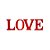 Letras Decorativas Love Vermelho - Imagem 1