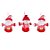 Mini Boneco Noel e Boneco de Neve Vermelho e Verde Bandeira (Cinnamon) - 1 Un - Imagem 1