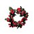 Mini Guirlanda de Natal Folhas e Frutas Vermelho (Mini Guirlanda de Natal) - 2 Un - Imagem 1