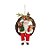 Boneco de Papai Noel Sentado na Guirlanda com Presente Vermelho de 50cm - Imagem 1
