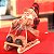 Boneco de Papai Noel Sentado Nó Trenó Vermelho e Preto de 15cm - 1 Un - Imagem 5