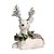 Rena de Natal Decorativa Deitada Branco Tamanho P 25cm - Imagem 1