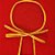 Saia com Folhas Ouro e Vermelho 120cm - Imagem 2