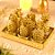 Vela Abacaxi Tealight Ouro - 6 Peças - Imagem 3