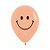 Balão Látex Impressão 2 Lados Fashion Carinha Feliz Pêssego 12" / 30cm - 12 Un - Imagem 1