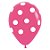 Balão Látex Impressão 360 Fashion Fucsia com Bola Branco 12" / 30cm - 12 Un - Imagem 2