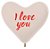 Balão Látex Coração Impressão 2 Lados Cristal I Love You 12'' / 30cm - 12 Un - Imagem 1