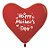 Balão Látex Coração Impressão 2 Lados Fashion H Mother Day 12'' / 30cm - 12 Un - Imagem 1