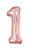 Balão Metalizado Número 1 Holográfico Glt Rose Gold 40'' / 101cm - Imagem 1