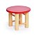 Mini Banco Redondo Vermelho 13x13x9 - Imagem 1