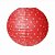 Lanterna Redonda Poá Vermelho sem Luz 25 cm - Imagem 1