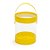 Baldinho Transparente com Tampa Amarelo 8x8x10,5 - Imagem 1